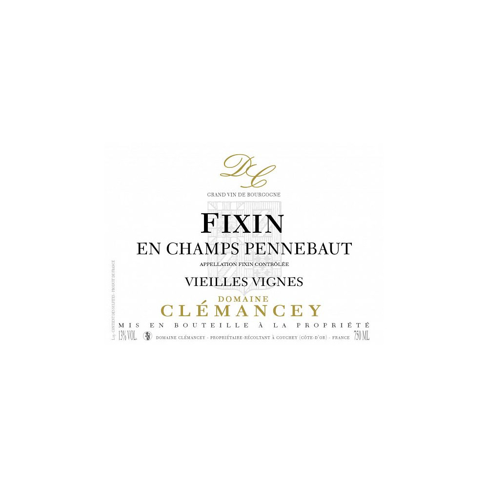 FIXIN en Champs Pennebaut Vieilles Vignes  - Domaine Clémencay