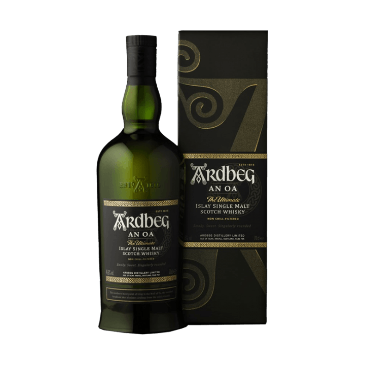 ARDBEG An Oa Single Malt 46,6% étui Tourbé Whisky, Ecosse