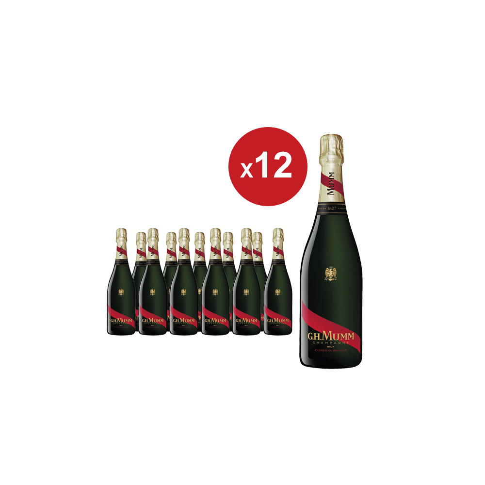 12 bouteilles Cuvée Cordon Rouge Brut - Champagne  GH MUMM