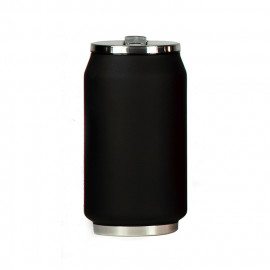 Canette Isotherme 280 ml en Inox noir - YOKO DESIGN - Le Verre Canaille.com