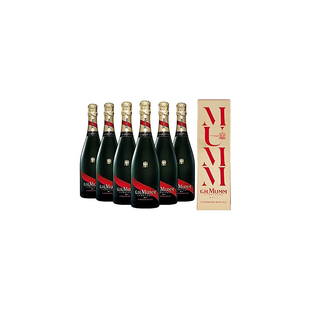 6x75cl  Champagne Cordon Rouge Brut étui- GH MUMM