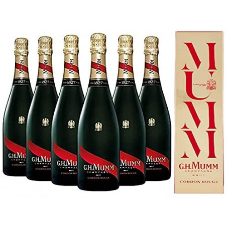6x75cl  Champagne Cordon Rouge Brut étui- GH MUMM