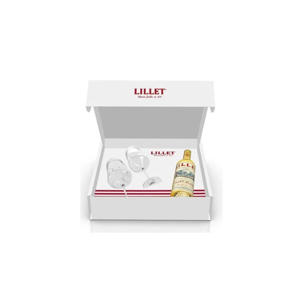 Coffret Lillet Blanc 75cl + 2 verres Coffret Lillet Blanc 75cl + 2 verres