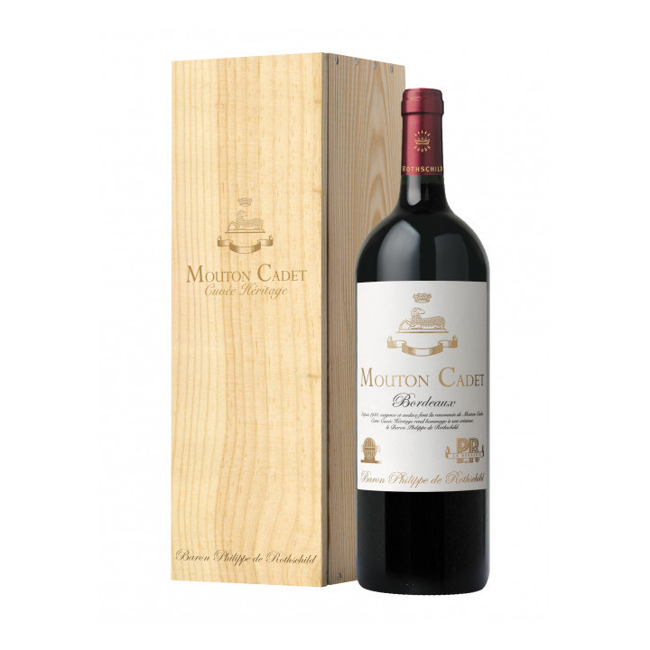 Magnum de Mouton Cadet Cuvée Héritage 2022 - Coffret Bois avec glissière