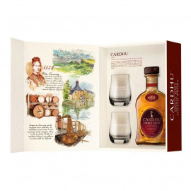 Cardhu, Coffret Amber Rock, 2021 Single Malt Scotch Whisky, 40% vol. - 1 x 70 cl + 2 verres