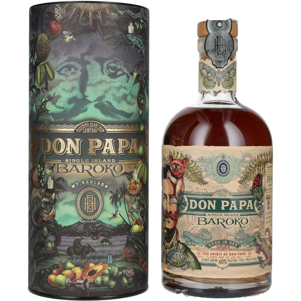 Rhum Don Papa Baroko TUBE 40° - 70 cl - Philipines