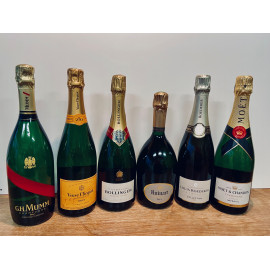 Cave decouverte 6 bouteilles de champagnes Grandes Maisons