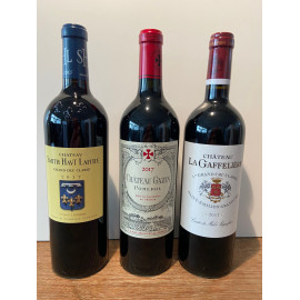 Cave Bordeaux Expert 3 bouteilles  2017 La Gaffelière - Chateau SMith Haut Lafitte - Chateau Gazin