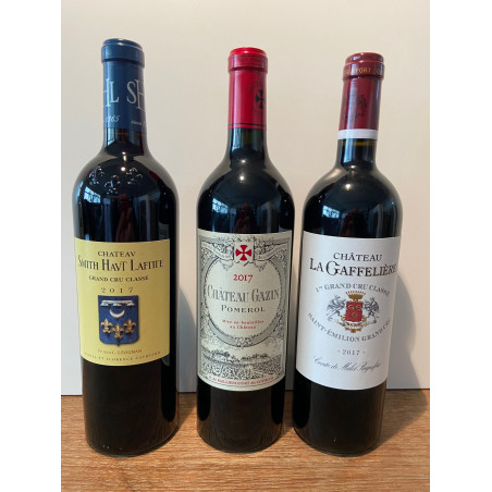 Cave Bordeaux Expert 3 bouteilles  2017 La Gaffelière - Chateau SMith Haut Lafitte - Chateau Gazin