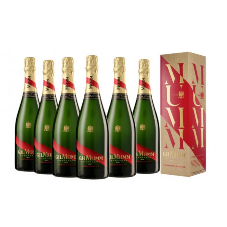 6x75cl  Champagne Cordon Rouge Brut étui- GH MUMM