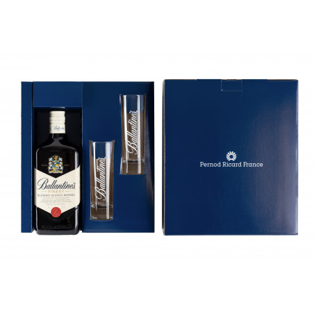Coffret BALLANTINE'S + 2 verres 70 cl 40% Whisky