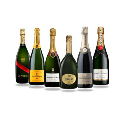 Cave découverte 6 bouteilles de champagnes Grandes Maisons