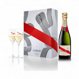 Coffret Cordon Rouge Brut + 2 verres  - Champagne GH MUMM