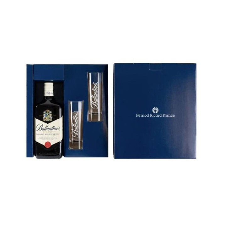 Coffret Ballantine's finest 70cl + 2 verres