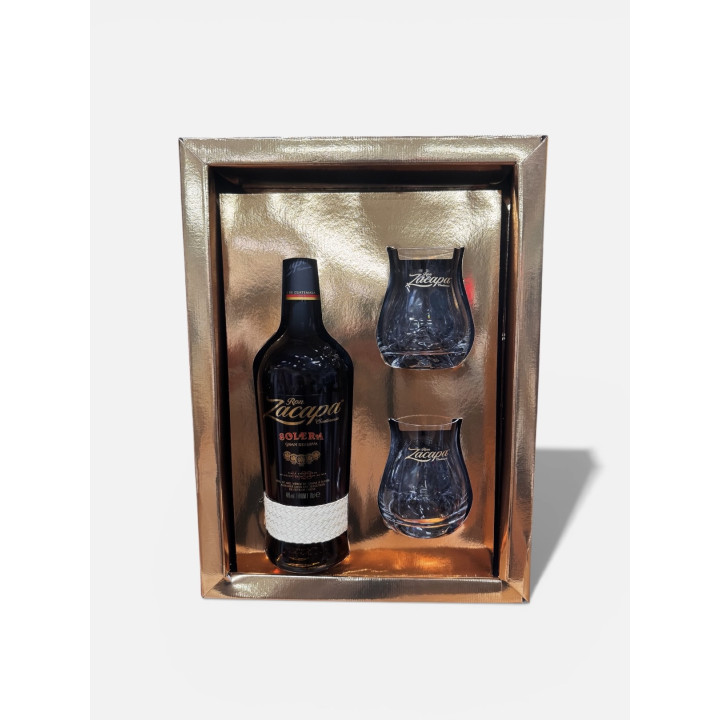 ZACAPA Edicion SOLERA Rhum Coffret + 2 VERRES Guatemala - 70cl -Le Verre Canaille.com