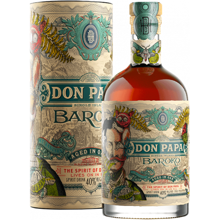Rhum Don Papa Baroko TUBE 40° - 70 cl - Philipines