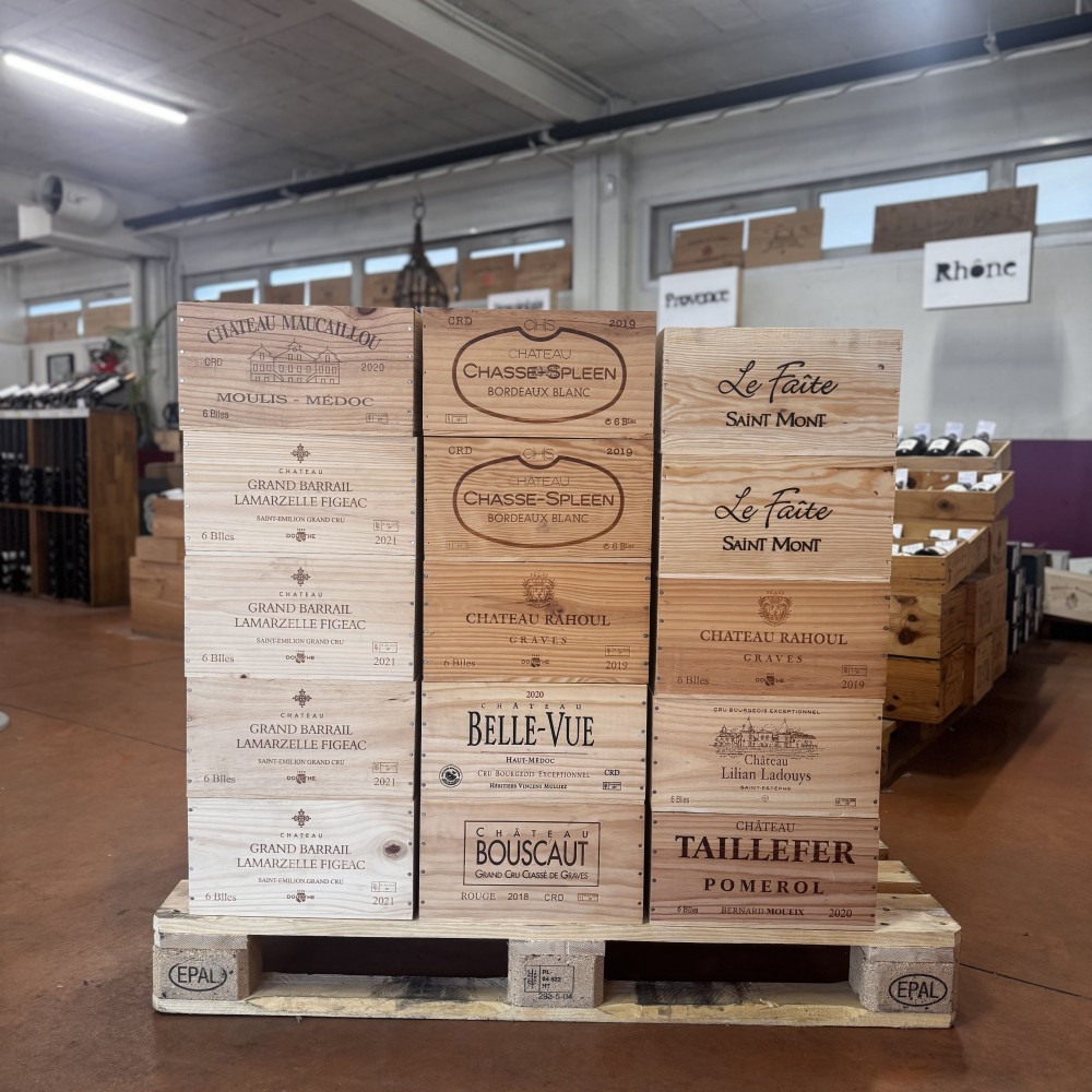 Caisses Bois 6 bouteilles VIDE