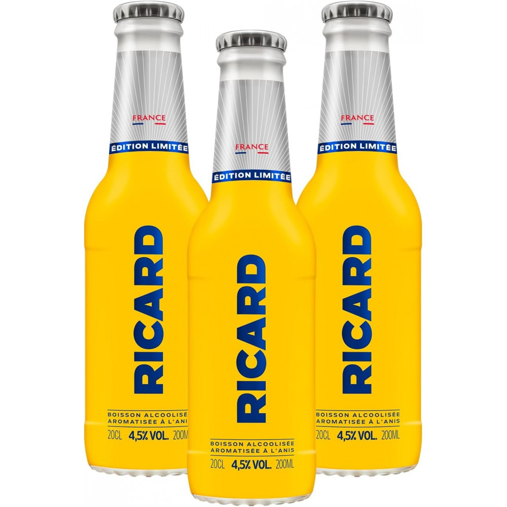 Ricard Bouteille 4.5%, Pack de 3x 20cl