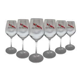 6 verres de champagne Mumm