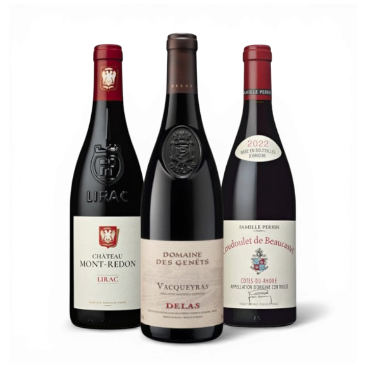 Cave Côte du Rhône  COUDOULET de Beaucastel 16€ - VACQUEYRAS DELAS   LIRAC  12